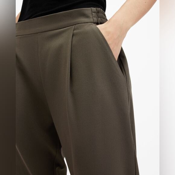 All Saints Aleida Lightweight Tri Pants Pull In Tapered Leg  Size 4 Preppy Boho - Picture 5 of 15